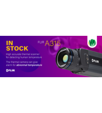 FLIR  A315  Thermal Imaging Camera  320 x 240 pixel microbolometer that detects temperature differences as small as 50 mK, for accuracy at longer distances   